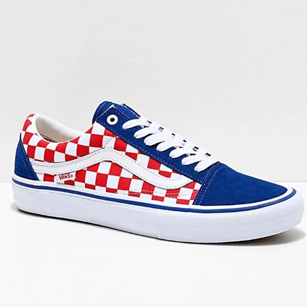 VAN's Checkerboard Suede Classic Shoes Lace up Sneakers Size 6.5